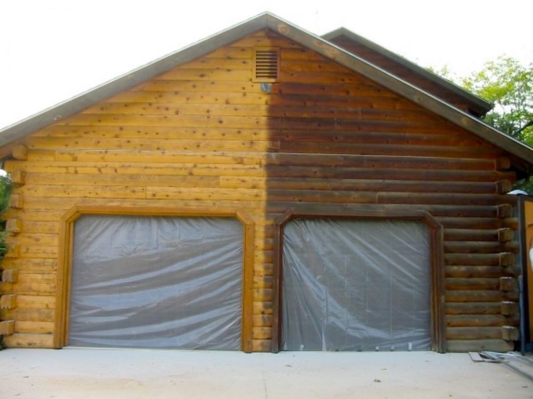 Tryskání dřevěných fasád